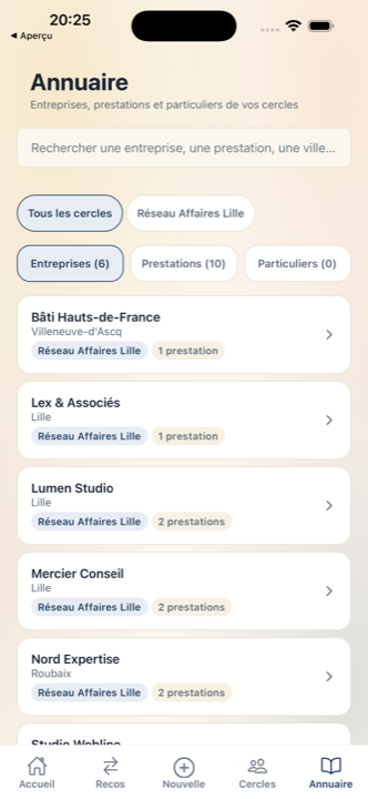 Aperçu de l'application Sydonie